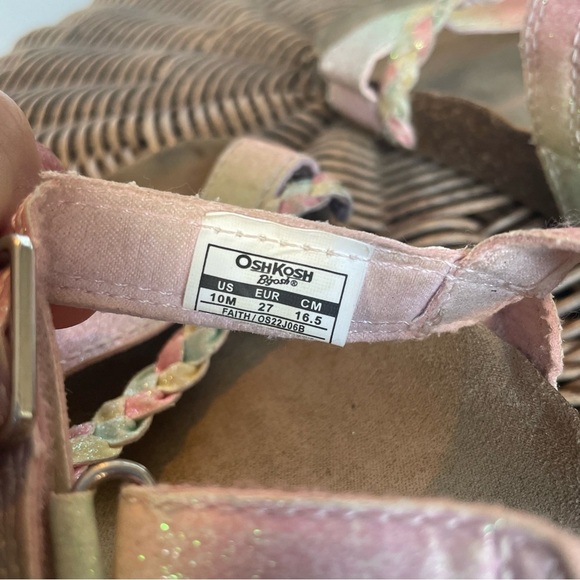 Oshkosh Girl Rainbow glitter sandals size 10m - Picture 10 of 13